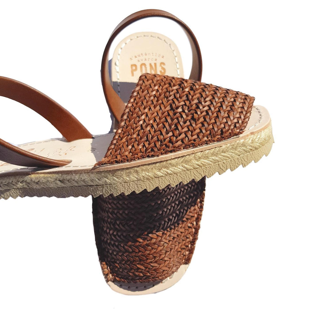 Espadrille braided tan side view