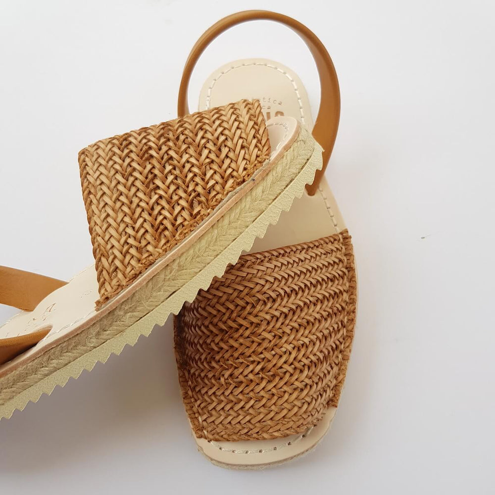 Espadrille Braided Caramel side view