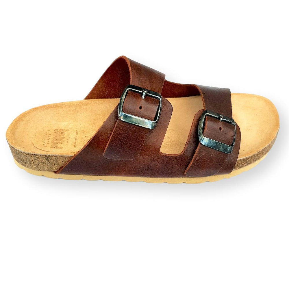 Slides Leather Choc