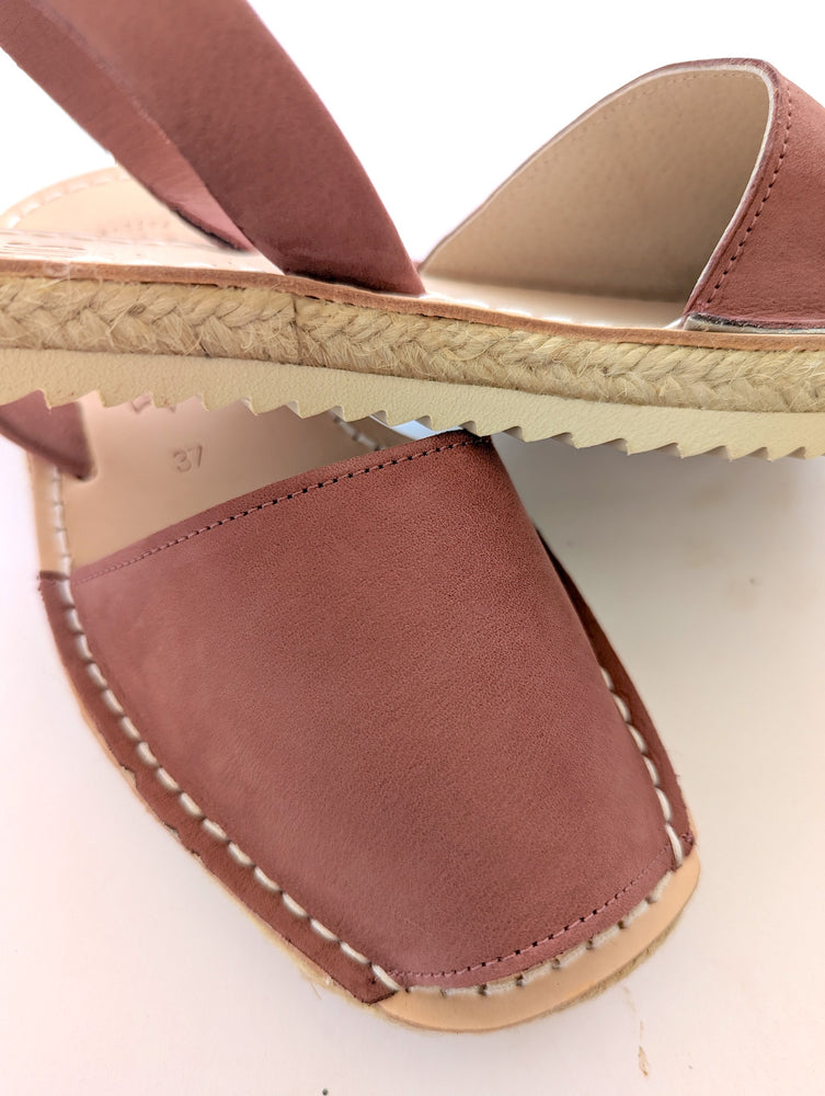 Espadrille Leather BLUSH Menorca Sandals