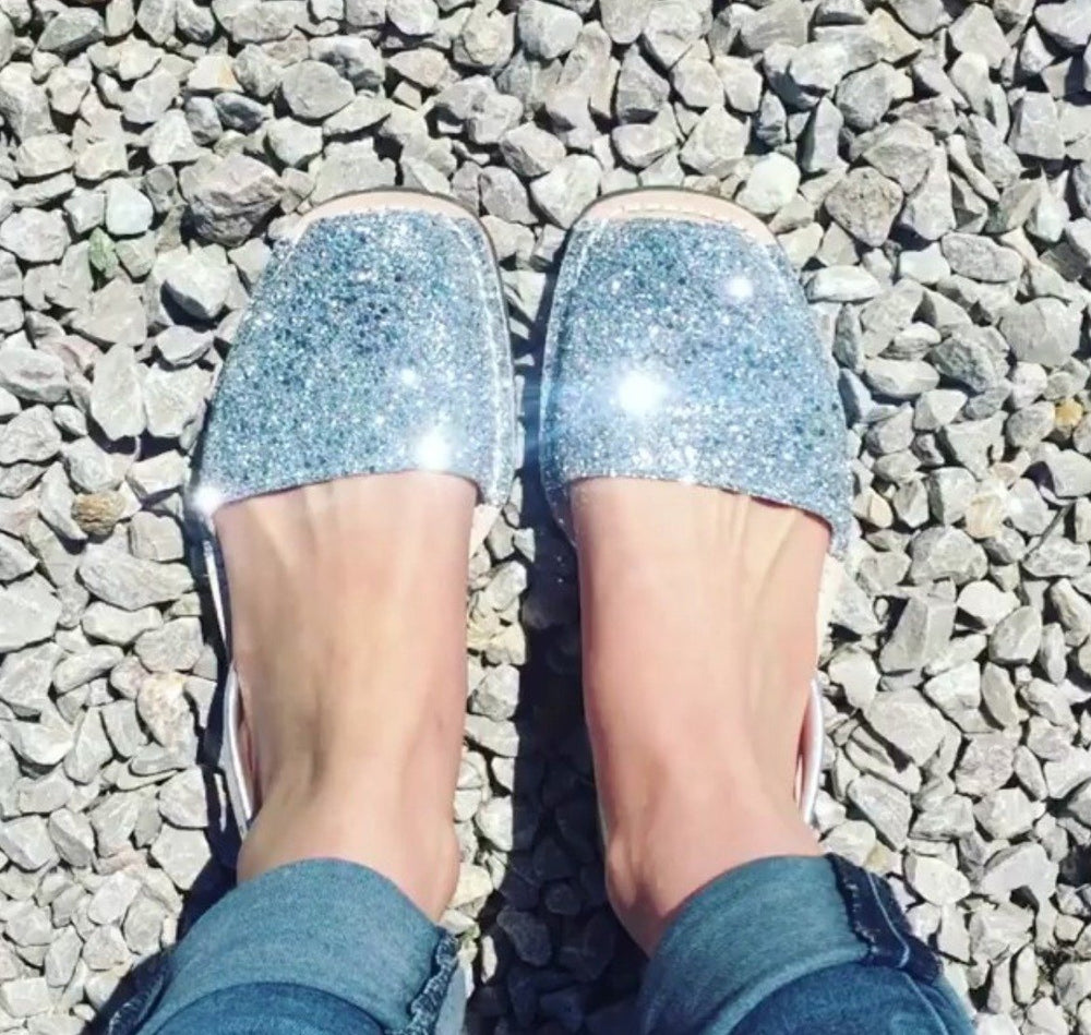 Glitter SILVER - Menorca Sandals - Menorca Sandals